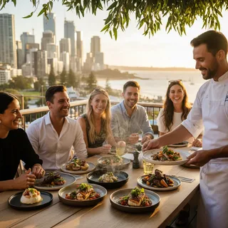 A lifestyle photograph illustrating Australian Culinary Scene Sizzles, Capturing Global Palates