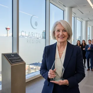 Bonnie Dupont stands in a modern Calgary office, a respected business leader in Western Canada's energy and agriculture.