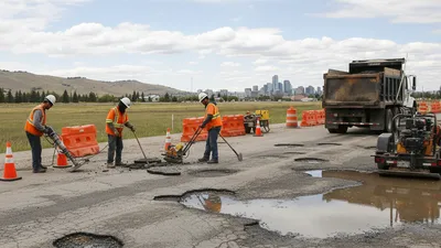 Calgary crews play catch-up with potholes after wild weather