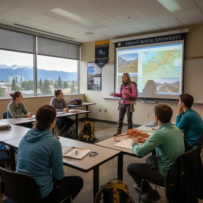 Mount Royal University's BHPE ecotourism program includes a 10-day expedition and requires specific safety credentials for its major.