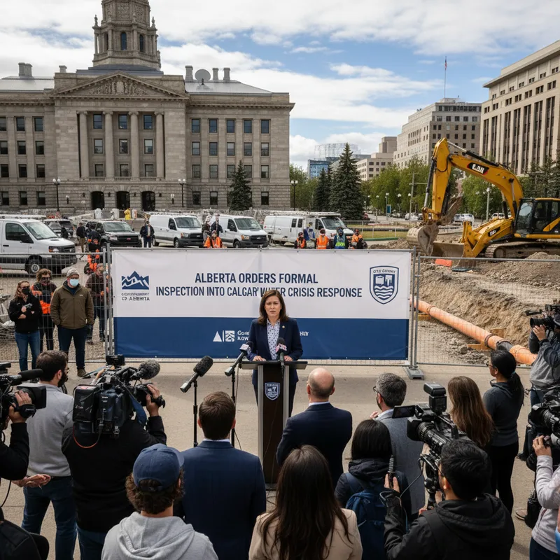 Calgary's water crisis: Alberta government officials inspect infrastructure amid a severe water shortage.