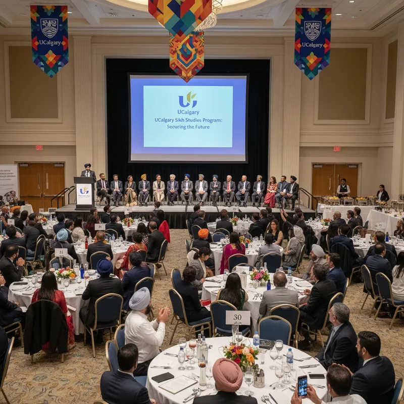 Sikh Studies program supporters attend a fundraising gala at the University of Calgary.