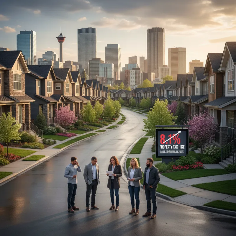 Calgary cityscape with downtown buildings under a cloudy sky, representing the city's housing market.